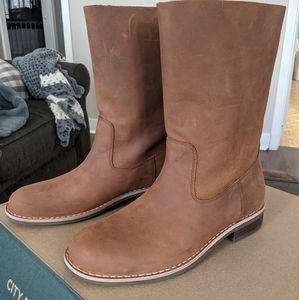 Roots Roll Over Leather Boots size 10